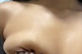 Indian Girlfriend Leila Squeezes Natural Perky Tits and Twists Nipples