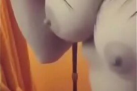 Hot indian girl pressing boobs