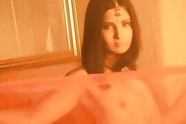 Brunette lady dance and offers her body to their patron for