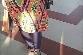 Big Indian aunty ass walking
