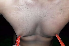 Tits play bondage pain